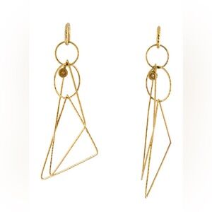 Octavia Elizabeth 18K Diamond Whimsy Triangle Drop Earrings